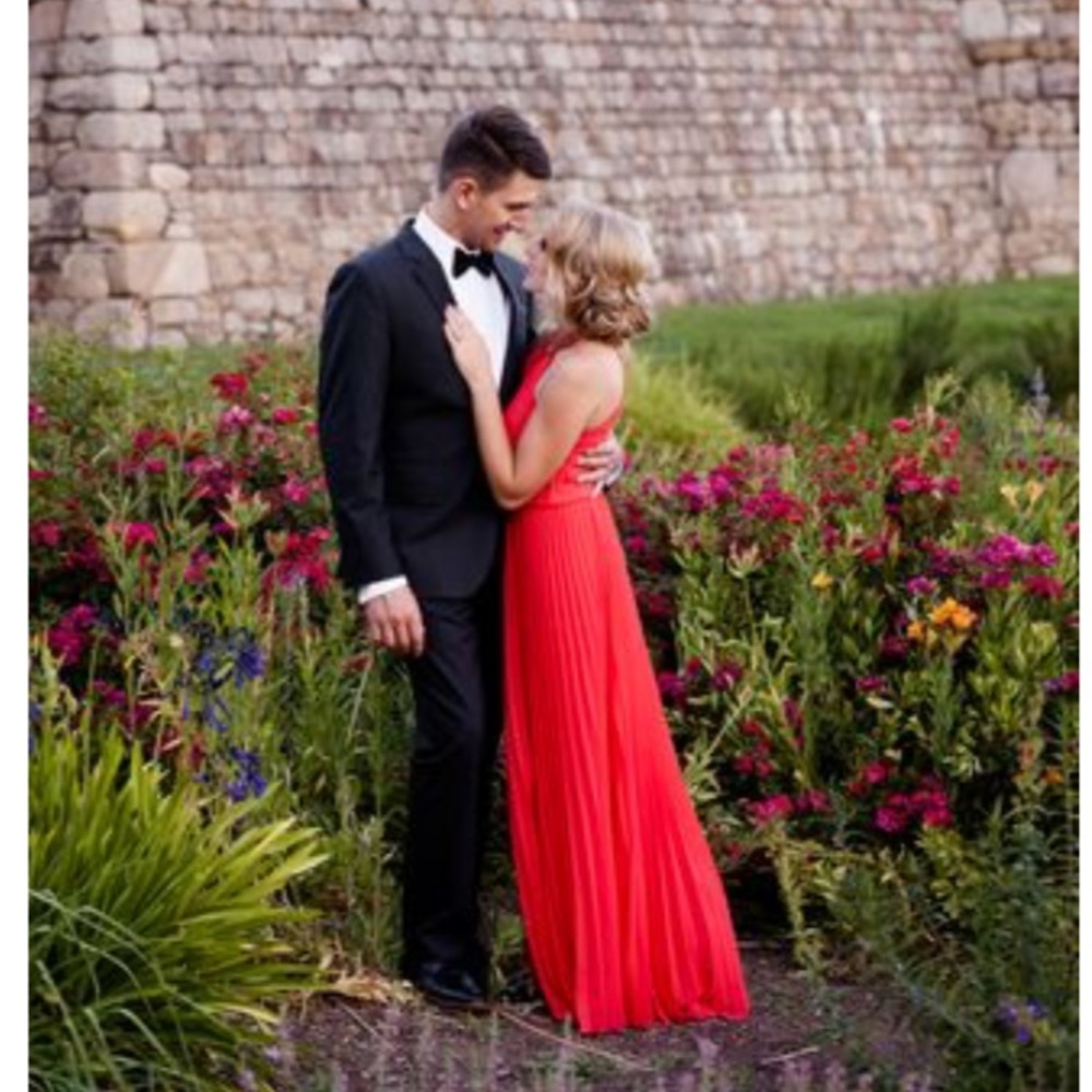 Elegant Long, Red Bebe Dress